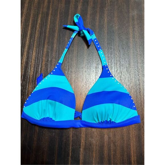 Victoria’s Secret PINK blue bikini swim top size L - Picture 2 of 5